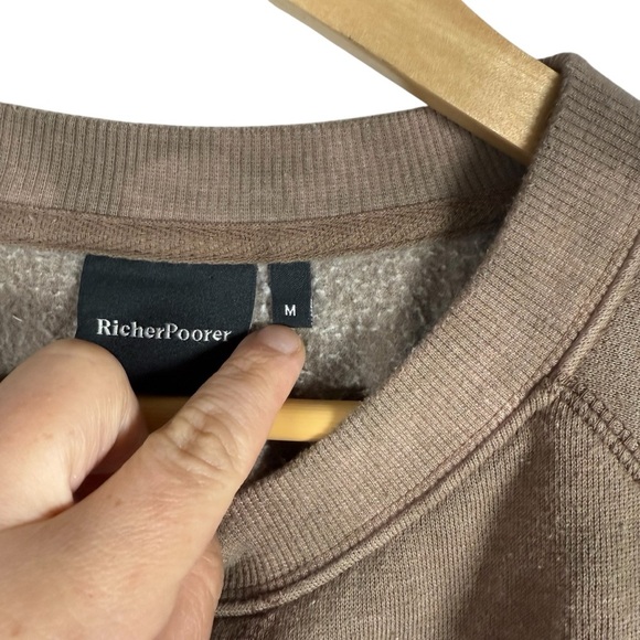 Richer Poorer Women’s Tie Die Crew Neck Sweatshirt Brown/White M - Picture 4 of 9